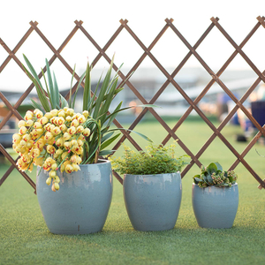 Pflanzgefäße für den Außenbereich, große Pflanzgefäße für den Garten, großer Keramik-Blumentopf für den Außenbereich